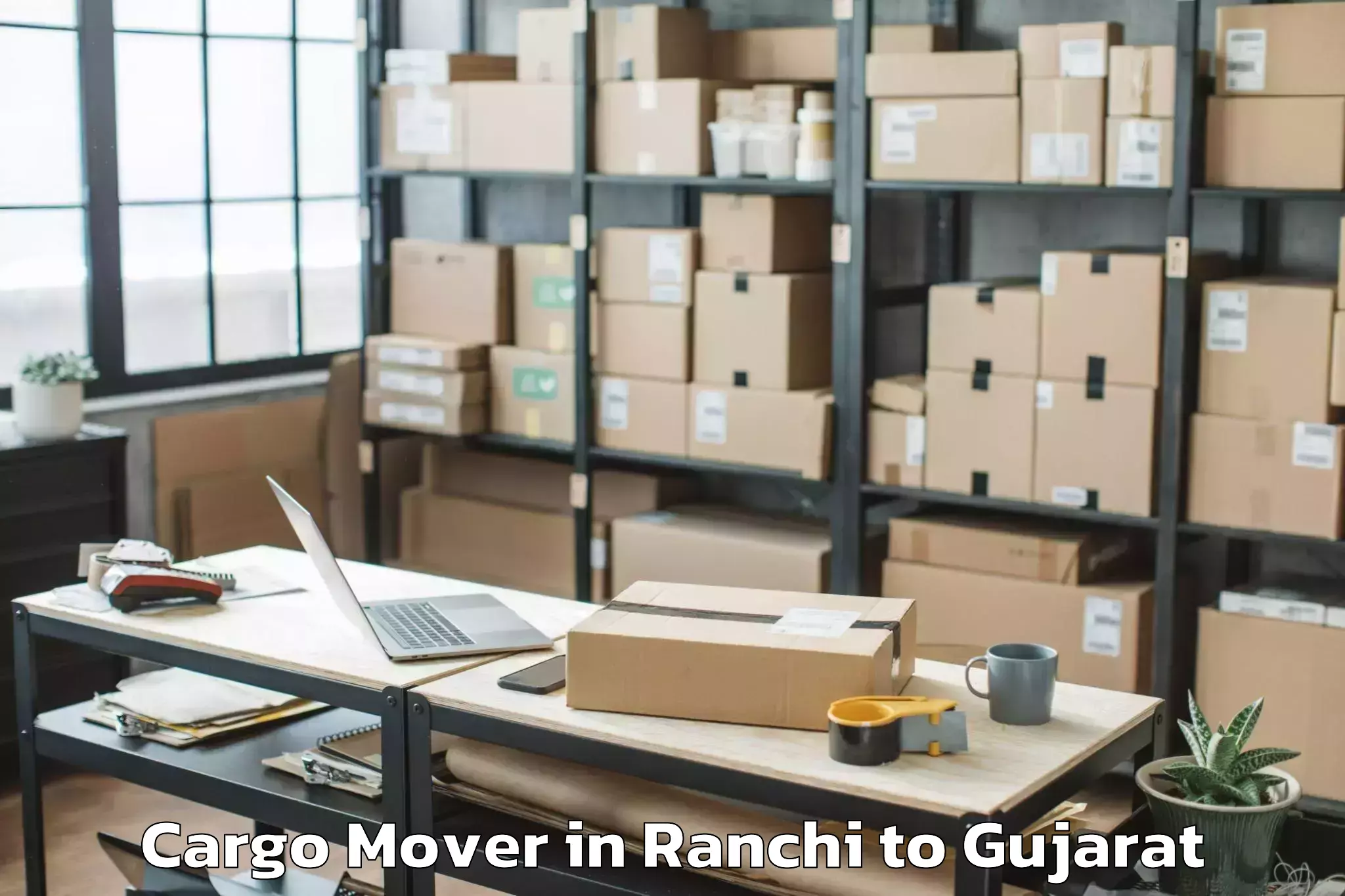 Easy Ranchi to Marwadi University Rajkot Cargo Mover Booking